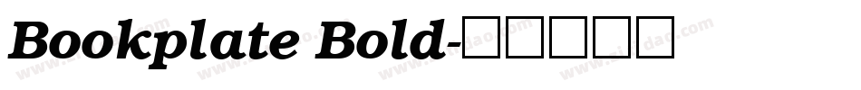 Bookplate Bold字体转换